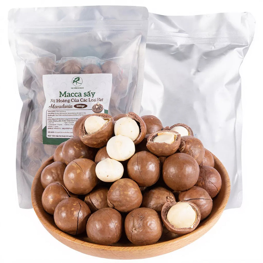 Hạt macca daklak chín chín (còn vỏ)