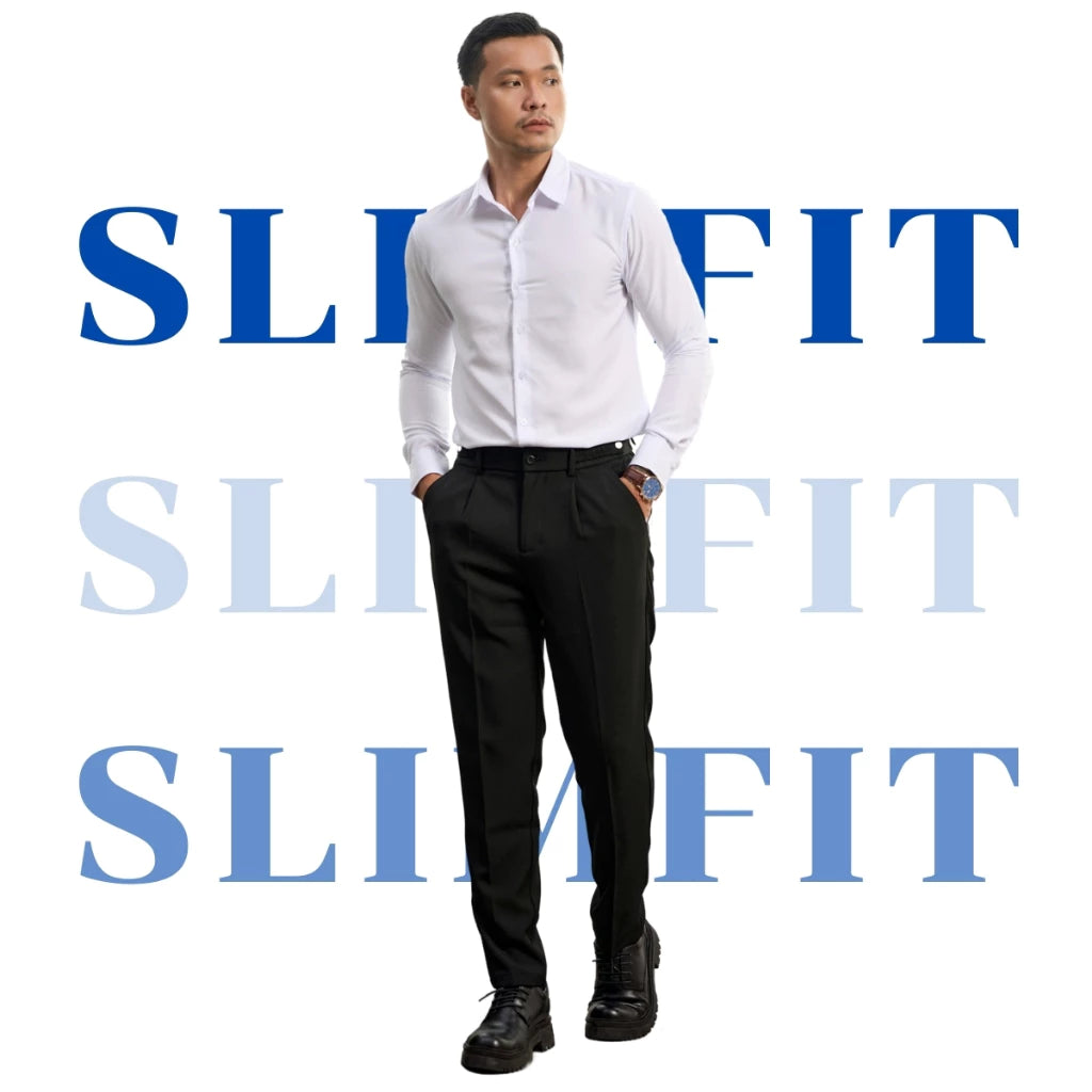 Áo sơ mi trắng nam AKUBA tay dài đi học, đi làm, vải lụa không nhăn, thấm hút mồ hôi tốt