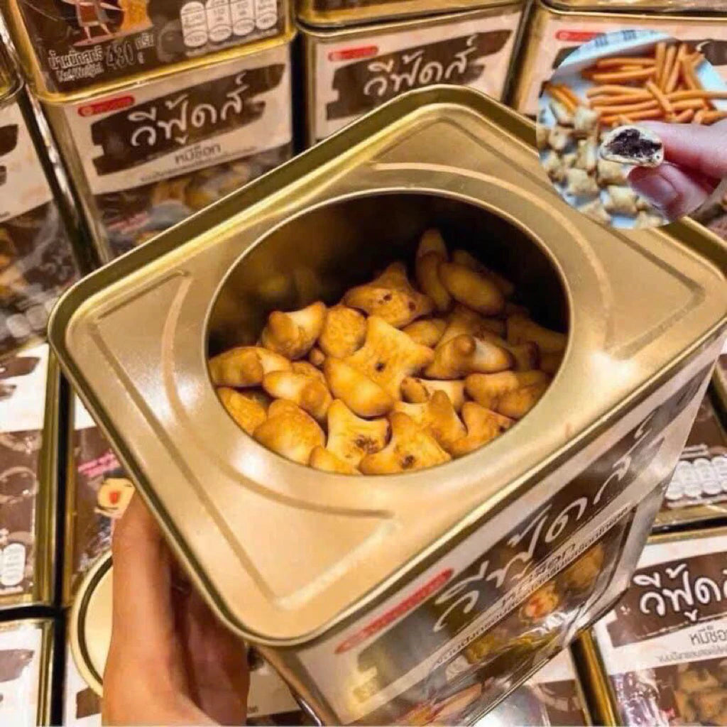 Bánh gấu nhân socola Vfoods Thái lan hộp thiếc 400g