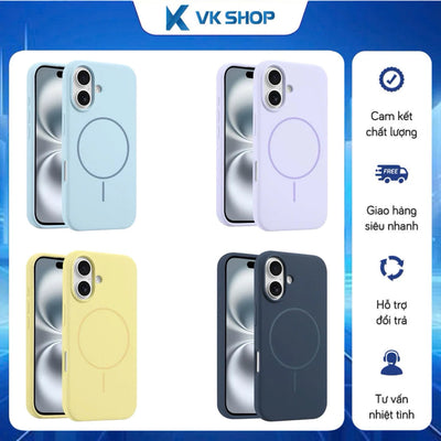 Lớp lót Từ Tính IP 17 Silicone Lót Nhung Mịn VKshop – Hỗ Trợ Không Dây, Bảo Vệ Sang Trọng